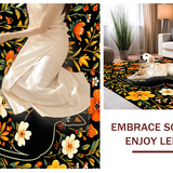 Elegant Cat and Floral Fusion(Black)