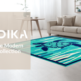 Ultra Soft Area Rug, Non Slip, Stain Resistant, Washable Area Rugs for Living Room, Bedroom, Rustic Oceanic Animal Design(Blue)