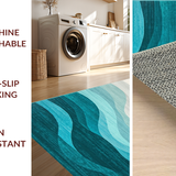 Ultra Soft Area Rug, Non Slip, Stain Resistant, Washable Area Rugs for Living Room, Bedroom, Minimalist Aqua Gradation Aesthetic(Beige)