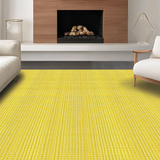 Ultra Soft Area Rug, Non Slip, Stain Resistant, Washable Area Rugs for Living Room, Bedroom, Bright Yellow Vintage Garden Motif(Yellow)