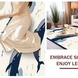 Distinctive Contemporary Whale Artwork(Beige)