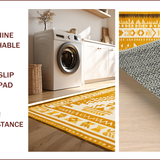 Ultra Soft Area Rug, Non Slip, Stain Resistant, Washable Area Rugs for Living Room, Bedroom, Vibrant Southwest Geometric Fusion(Gold)