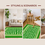 Ultra Soft Area Rug, Non Slip, Stain Resistant, Washable Area Rugs for Living Room, Bedroom, Playful St. Patrick's Day Entry Mat(Green)