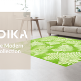 Contemporary Fuzzy Medallion Design(Green)