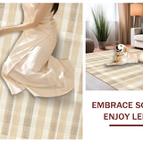 Modern Textured Geometric Arrangement(Beige)