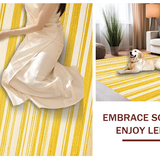 Ultra Soft Area Rug, Non Slip, Stain Resistant, Washable Area Rugs for Living Room, Bedroom, Lively Artisan Crafted Motif(Yellow)