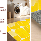 Ultra Soft Area Rug, Non Slip, Stain Resistant, Washable Area Rugs for Living Room, Bedroom, Vibrant Sunny Irregular Aesthetic(Yellow)