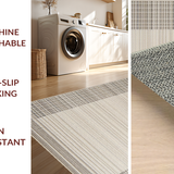 Ultra Soft Area Rug, Non Slip, Stain Resistant, Washable Area Rugs for Living Room, Bedroom, Trendy Coastal Textured Layout(Beige)