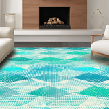 Elegant Aqua and White Fusion(Blue)