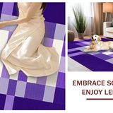 Ultra Soft Area Rug, Non Slip, Stain Resistant, Washable Area Rugs for Living Room, Bedroom, Vibrant Modern Artistic Wave Design(Purple)