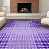 Ultra Soft Area Rug, Non Slip, Stain Resistant, Washable Area Rugs for Living Room, Bedroom, Unique Textured Wavy Patterned Print(Purple)