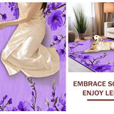 Ultra Soft Area Rug, Non Slip, Stain Resistant, Washable Area Rugs for Living Room, Bedroom, Serene Subtle Purple Design(Purple)