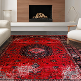 Bold Red Black Geometric Arrangement(Red)