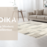 Ultra Soft Area Rug, Non Slip, Stain Resistant, Washable Area Rugs for Living Room, Bedroom, Trendy Cream Rustic Geometric Flair(Beige)