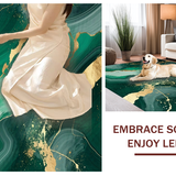 Dazzling Gold Marble Visual Appeal(Green)