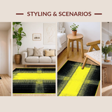 Ultra Soft Area Rug, Non Slip, Stain Resistant, Washable Area Rugs for Living Room, Bedroom, Vivid Tiger Stripe Elegance(Yellow)