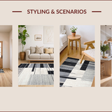 Ultra Soft Area Rug, Non Slip, Stain Resistant, Washable Area Rugs for Living Room, Bedroom, Contemporary Artful Linear Design(Gray)