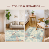 Abstract High Low Swirl Composition(Beige)