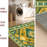 Ultra Soft Area Rug, Non Slip, Stain Resistant, Washable Area Rugs for Living Room, Bedroom, Stylish Cozy Tiled Composition(Gold)