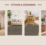 Ultra Soft Area Rug, Non Slip, Stain Resistant, Washable Area Rugs for Living Room, Bedroom, Farmhouse Braided Cotton(Gray)