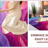 Ultra Soft Area Rug, Non Slip, Stain Resistant, Washable Area Rugs for Living Room, Bedroom, Charming Colorful Shag Texture(Purple)