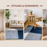 Transitional Medallion Style Decor(Blue)