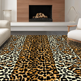 Ultra Soft Area Rug, Non Slip, Stain Resistant, Washable Area Rugs for Living Room, Bedroom, Bold Safari Inspired Decor(Brown)