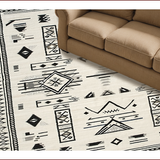 Ultra Soft Area Rug, Non Slip, Stain Resistant, Washable Area Rugs for Living Room, Bedroom, Indoor Performance High-Traffic(Black)