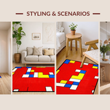 Dynamic Rainbow Patterned Playmat(Red)