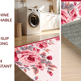 Ultra Soft Area Rug, Non Slip, Stain Resistant, Washable Area Rugs for Living Room, Bedroom, Artistic Soft Rose Texture(Pink)
