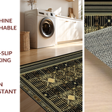 Stylish Abstract Black and Gold Motif(Black)