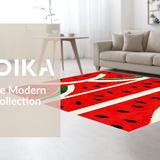 Ultra Soft Area Rug, Non Slip, Stain Resistant, Washable Area Rugs for Living Room, Bedroom, Playful Fruit-Inspired Shag Creation(Red)