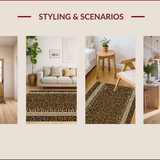 Ultra Soft Area Rug, Non Slip, Stain Resistant, Washable Area Rugs for Living Room, Bedroom, Elegant Brown Animal Print Style(Brown)