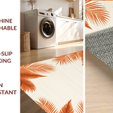Ultra Soft Area Rug, Non Slip, Stain Resistant, Washable Area Rugs for Living Room, Bedroom, Bright Tropical Escape Theme(Orange)
