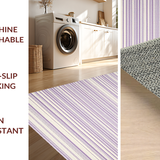 Ultra Soft Area Rug, Non Slip, Stain Resistant, Washable Area Rugs for Living Room, Bedroom, Transitional Warm Tone Stripes(Purple)