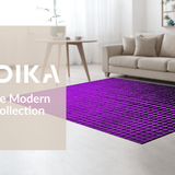 Ultra Soft Area Rug, Non Slip, Stain Resistant, Washable Area Rugs for Living Room, Bedroom, Bold Purple Modern Design(Purple)