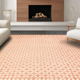 Ultra Soft Area Rug, Non Slip, Stain Resistant, Washable Area Rugs for Living Room, Bedroom, Sleek Pink Minimalist Design(Orange)