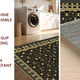 Elegant Geometric Black Gold Fusion(Black)