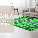 Colorful Miniature Metropolis Layout(Green)