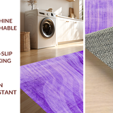 Ultra Soft Area Rug, Non Slip, Stain Resistant, Washable Area Rugs for Living Room, Bedroom, Youthful Bright Splash Motif(Purple)