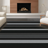 Rustic Black and White Geometric Appeal(Black)