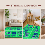 Whimsical Non Toxic Cityscape Design(Green)