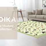 Ultra Soft Area Rug, Non Slip, Stain Resistant, Washable Area Rugs for Living Room, Bedroom, Whimsical Insect Motif Accent(Beige)