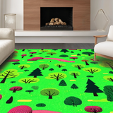 Charming Colorful Wildlife Illustration(Green)