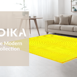 Ultra Soft Area Rug, Non Slip, Stain Resistant, Washable Area Rugs for Living Room, Bedroom, Dynamic Bright Spotty Artful Creation(Yellow)