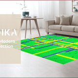 Whimsical Urban Landscape Tapestry(Green)