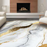 Ultra Soft Area Rug, Non Slip, Stain Resistant, Washable Area Rugs for Living Room, Bedroom, Artful Fluid Motion Decor(Gray)