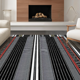 Ultra Soft Area Rug, Non Slip, Stain Resistant, Washable Area Rugs for Living Room, Bedroom, Sleek Modern Graphic Animal Motif(Black)