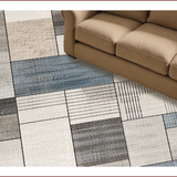 Ultra Soft Area Rug, Non Slip, Stain Resistant, Washable Area Rugs for Living Room, Bedroom, Modern Patchwork Cotton Low Pile(Gray)