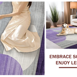 Ultra Soft Area Rug, Non Slip, Stain Resistant, Washable Area Rugs for Living Room, Bedroom, Luxe Fluid Abstract Expression(Purple)